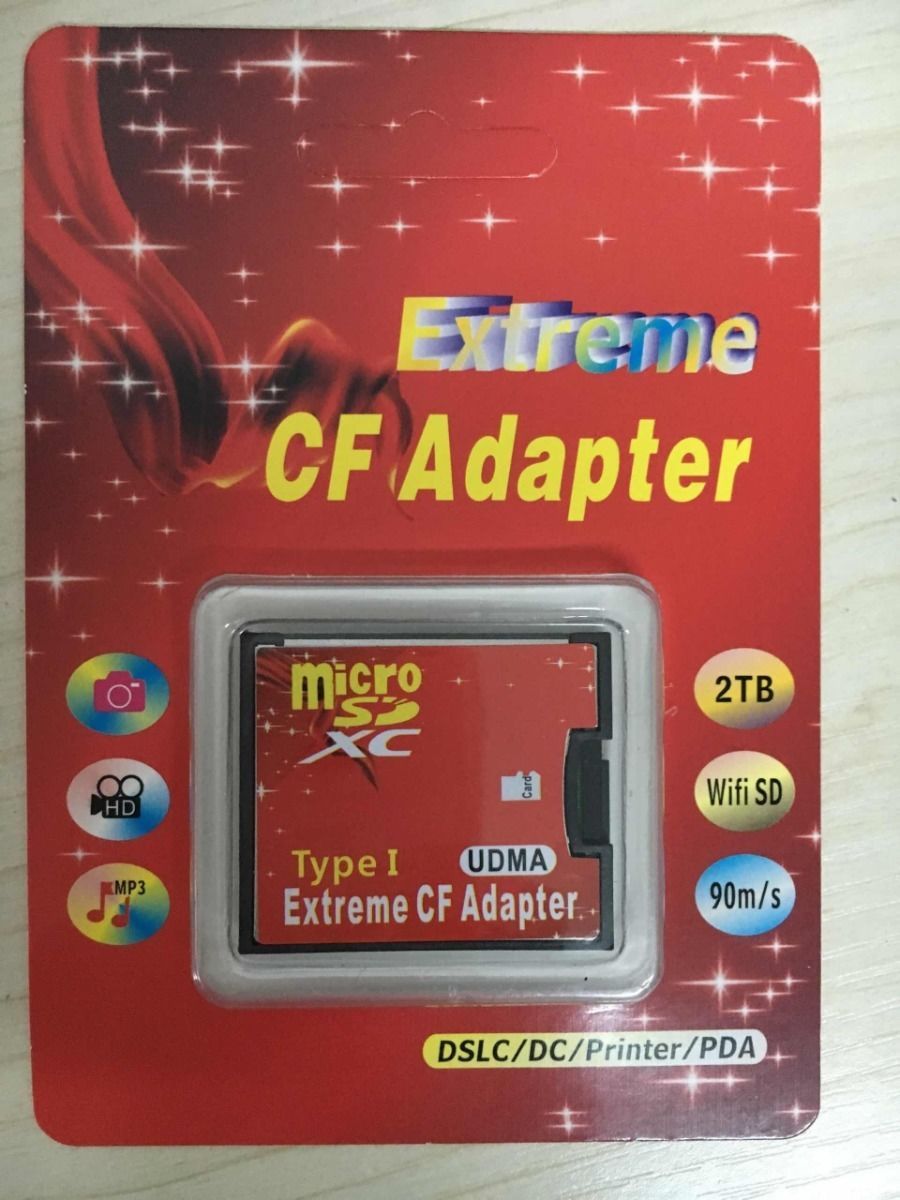 Micro SD SDHC to Compact Flash CF 1 Type I Card Adapter Converter 16GB 32GB 64GB