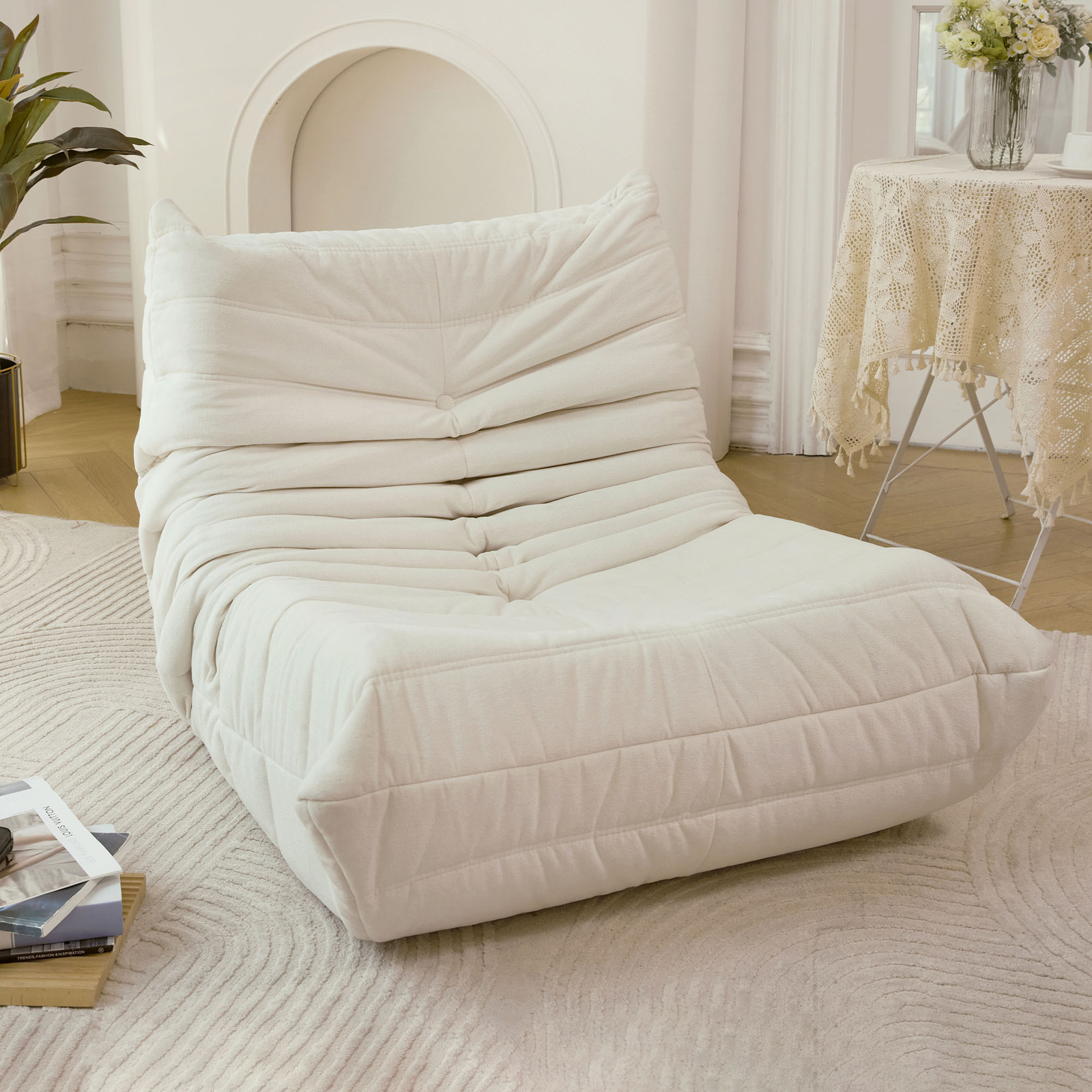 No Installation Bean Bag Chair Big Beanbag Chair for Adults Bean Bag Lounger Foa