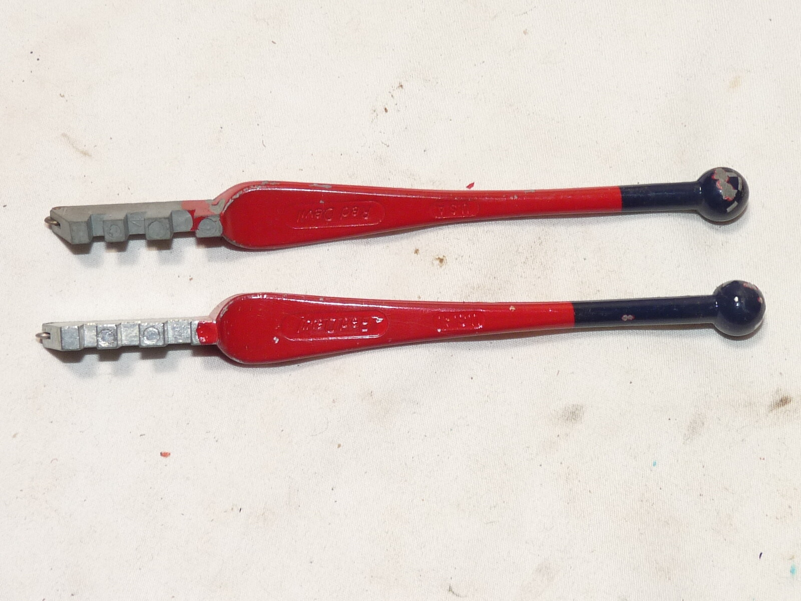 4 Vintage Glass Cutters 2 Red Devil, Trojan, Goodell Pratt