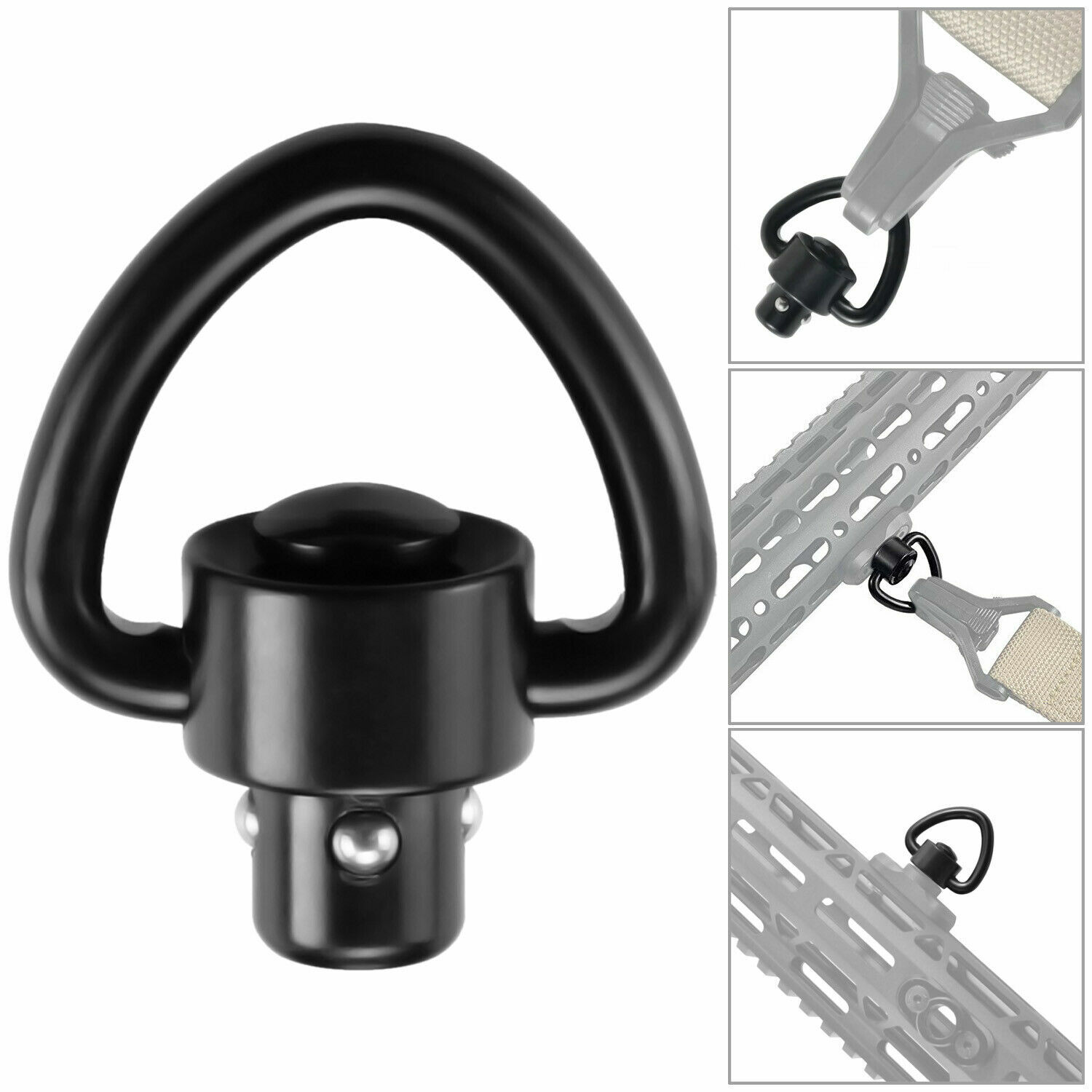 D-Loop Quick Detach Set 1" Heavy Duty QD Sling Swivels with Push Button