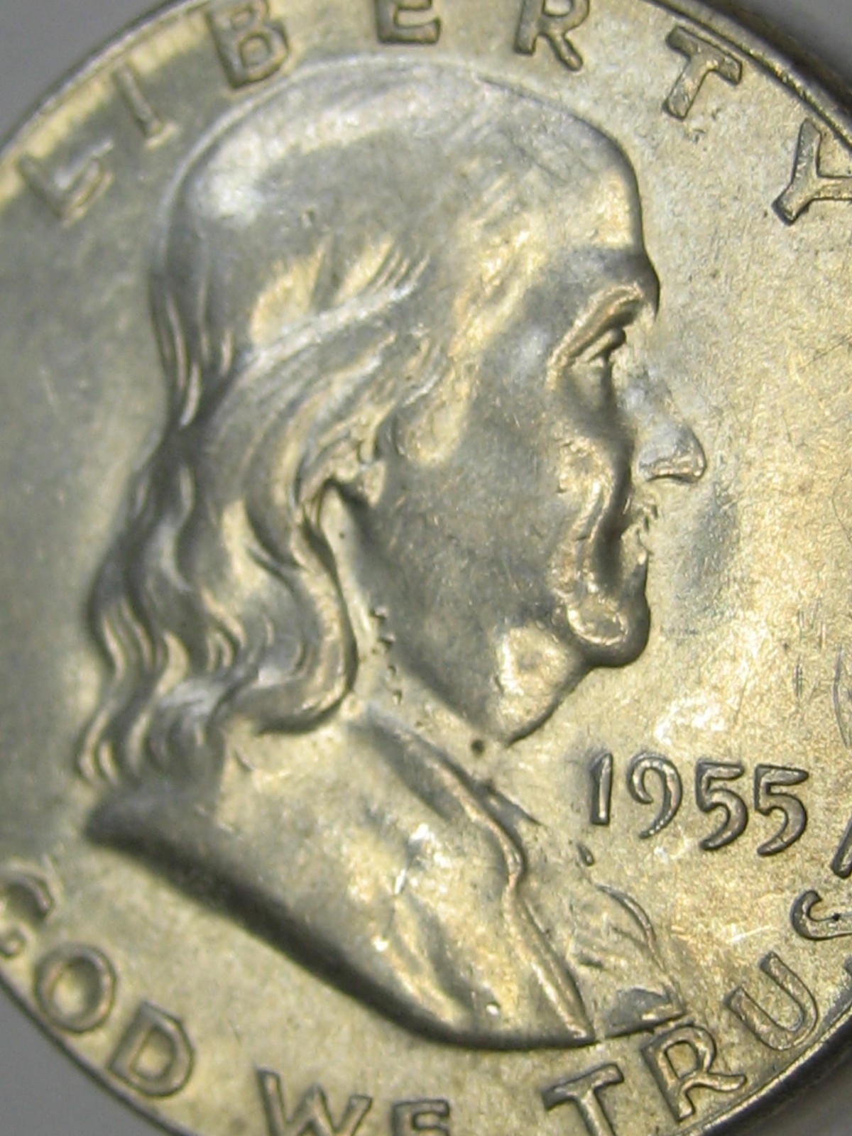 1955 Silver Half dollar "Bugs Bunny" in AU circulated condition.