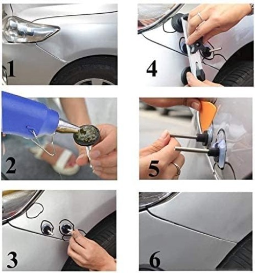Lightweight (1.87 lbs) Dent Puller Kit with Glue Gun for Effortless Repairs