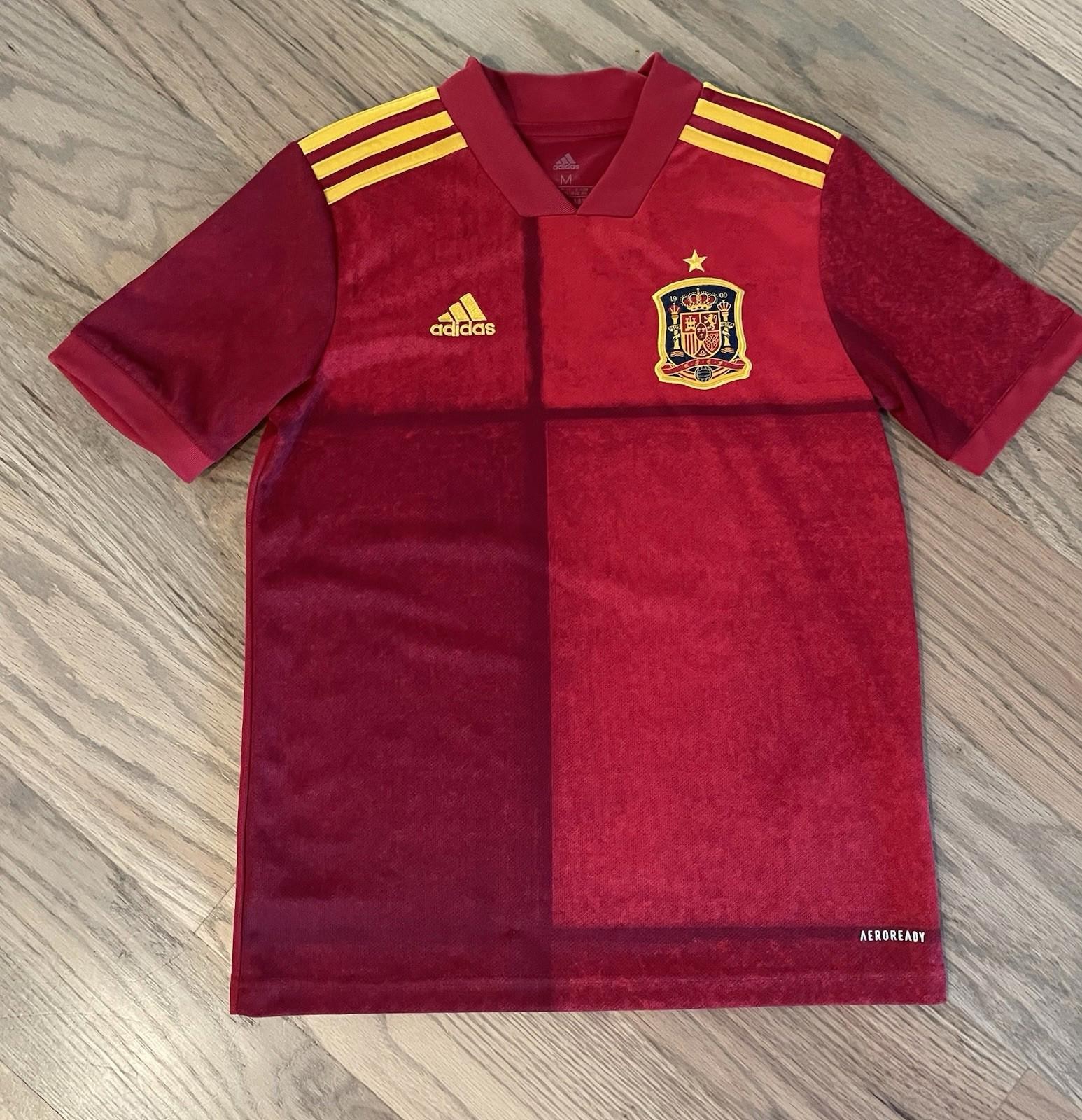 Spain Jersey Home football shirt 2019 - 2022 Adidas Young Size M 11-12YRS