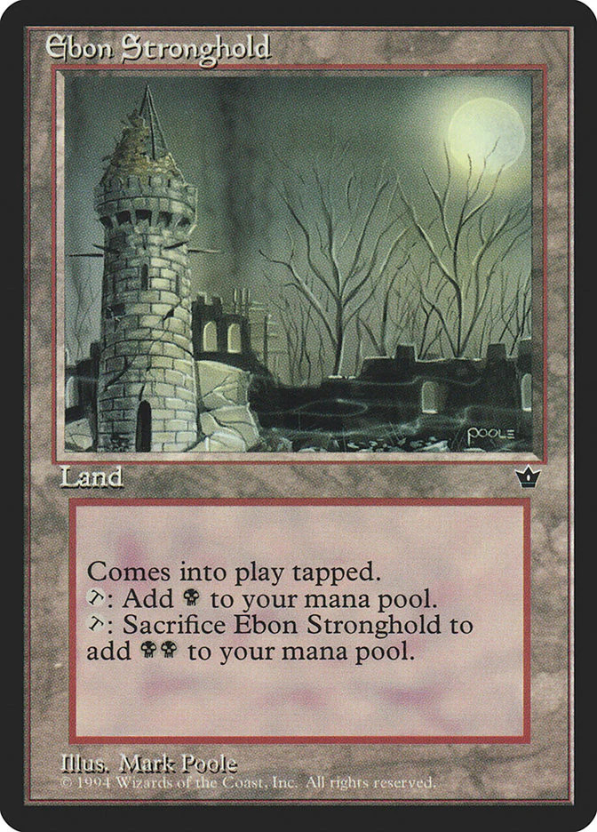Ebon Stronghold [Fallen Empires] Magic MTG