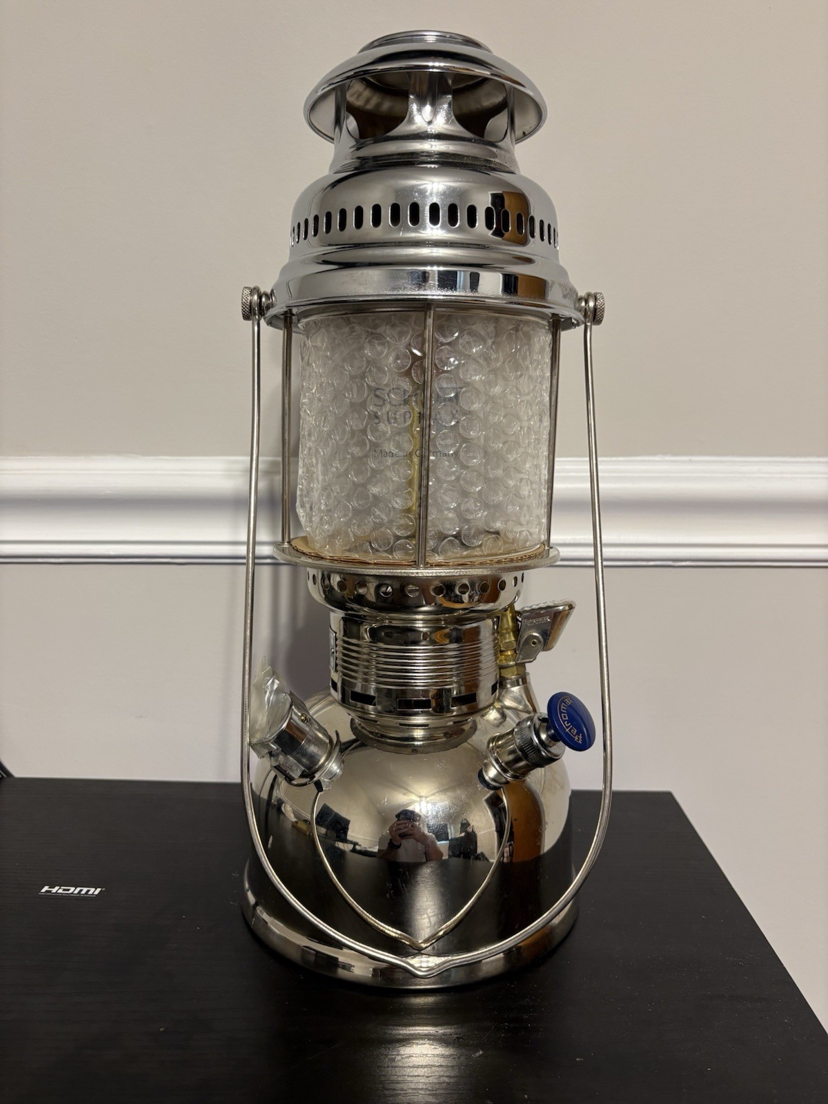 Petromax Rapid 829/500 CP Pressure Lantern Germany Chrome w/ Case Untested