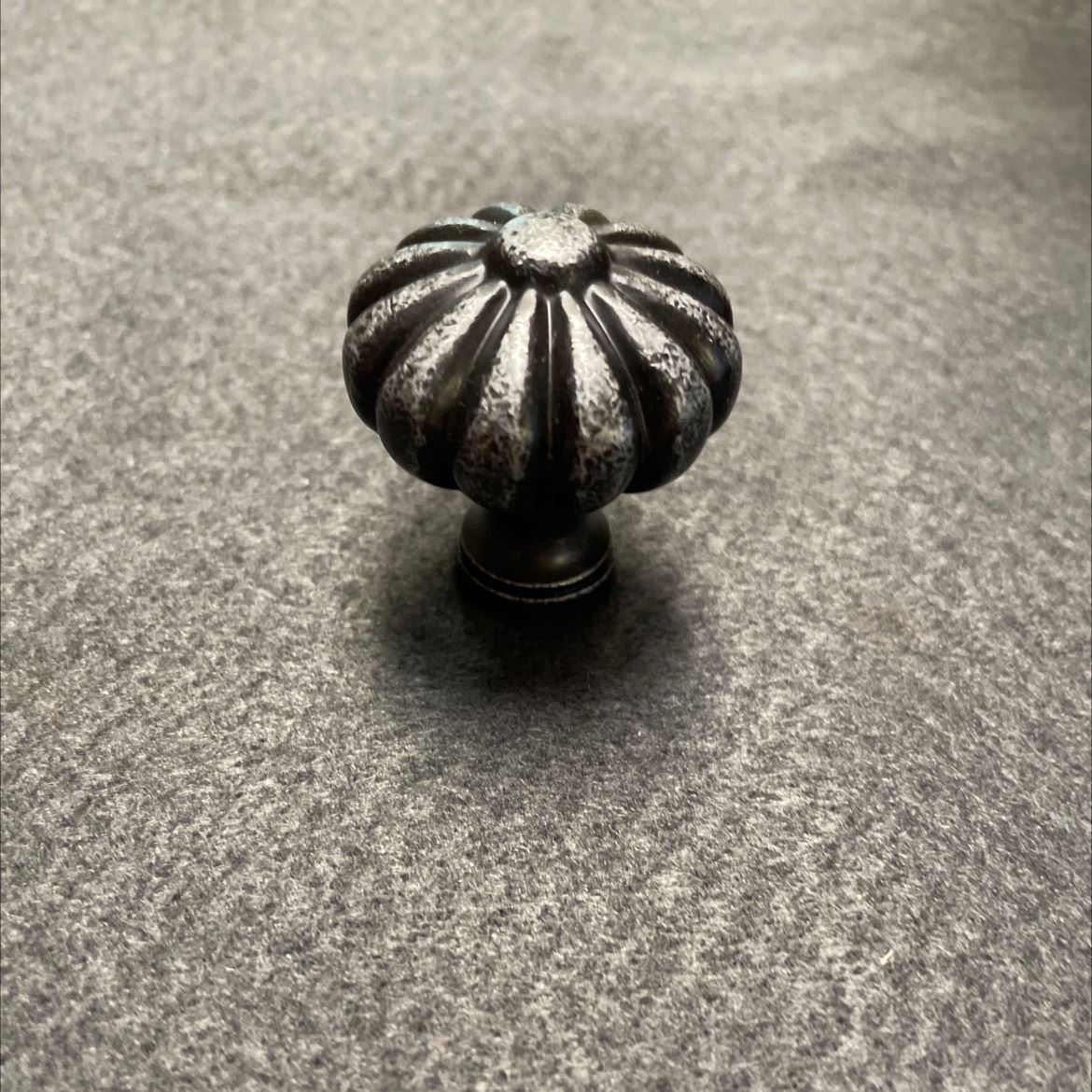 1-1/3" Pumpkin Knob Antique Silver
