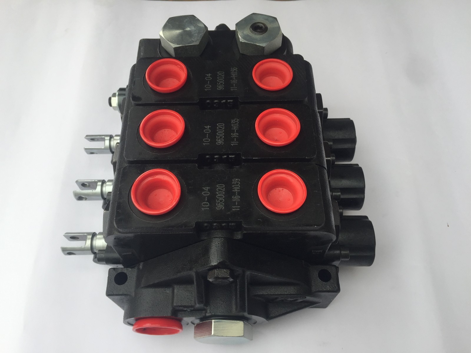 Parker Gresen Hydraulic Valve V20, 3 spool double acting spring return, SAE por