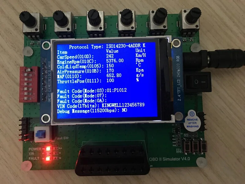 Vehicle OBD Simulator /ECU Simulator /J1939 Simulator /ELM327 Test Development