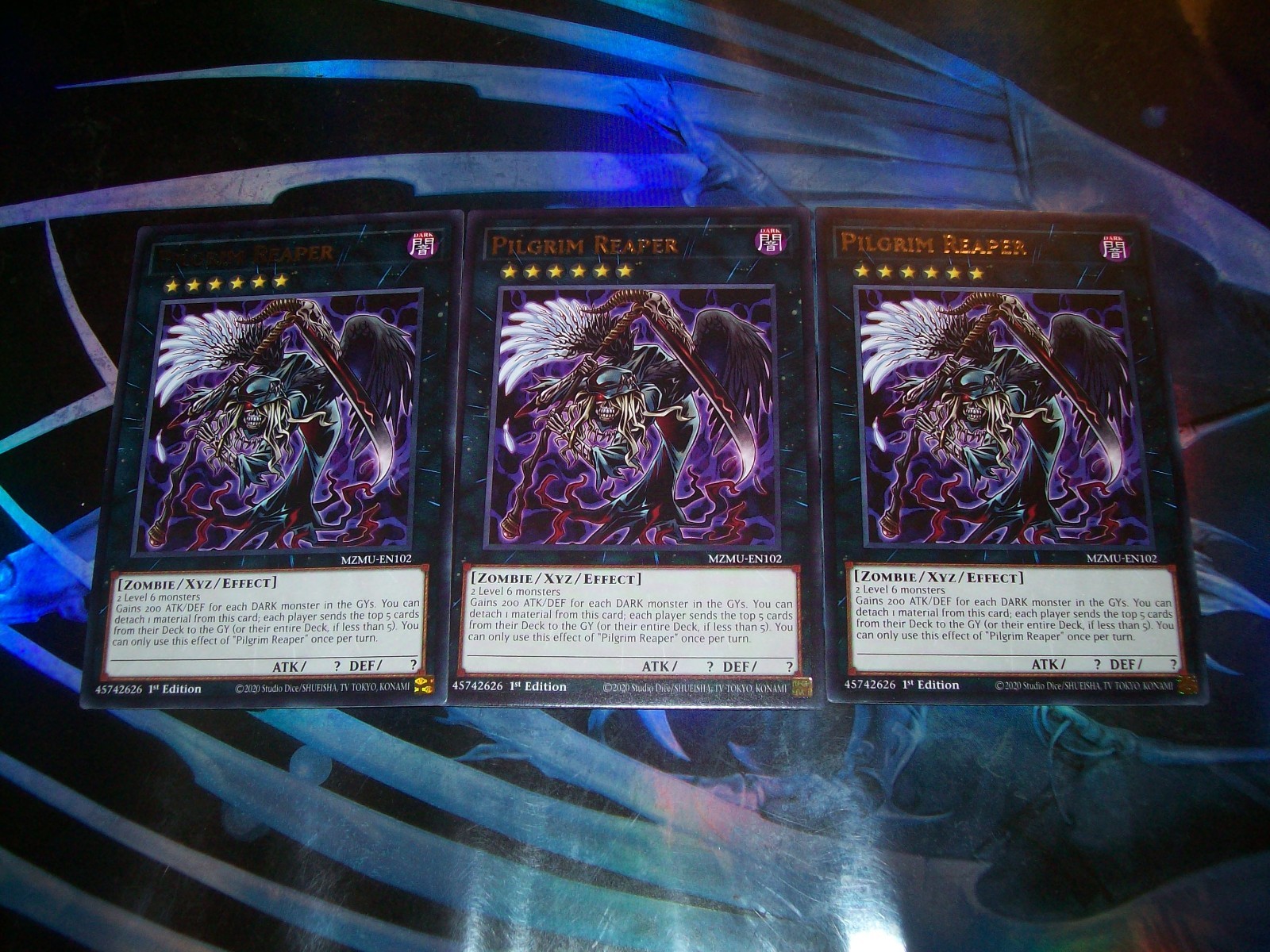 3x Pilgrim Reaper 1st Edition Rare MZMU-EN102 Yu-Gi-Oh!