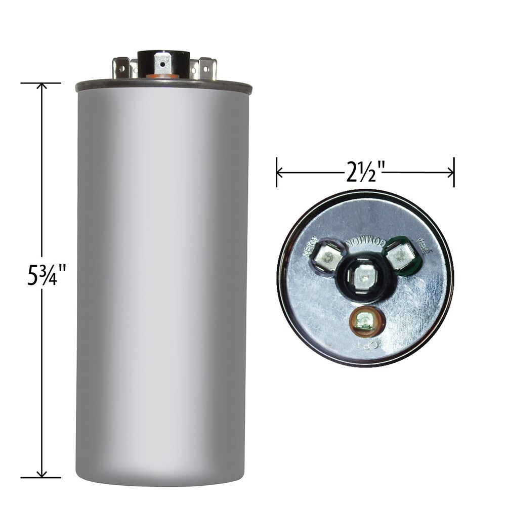 70 + 5 uf MFD 370 / 440 Volt OEM Amrad Run Capacitor USA2221 Made in USA