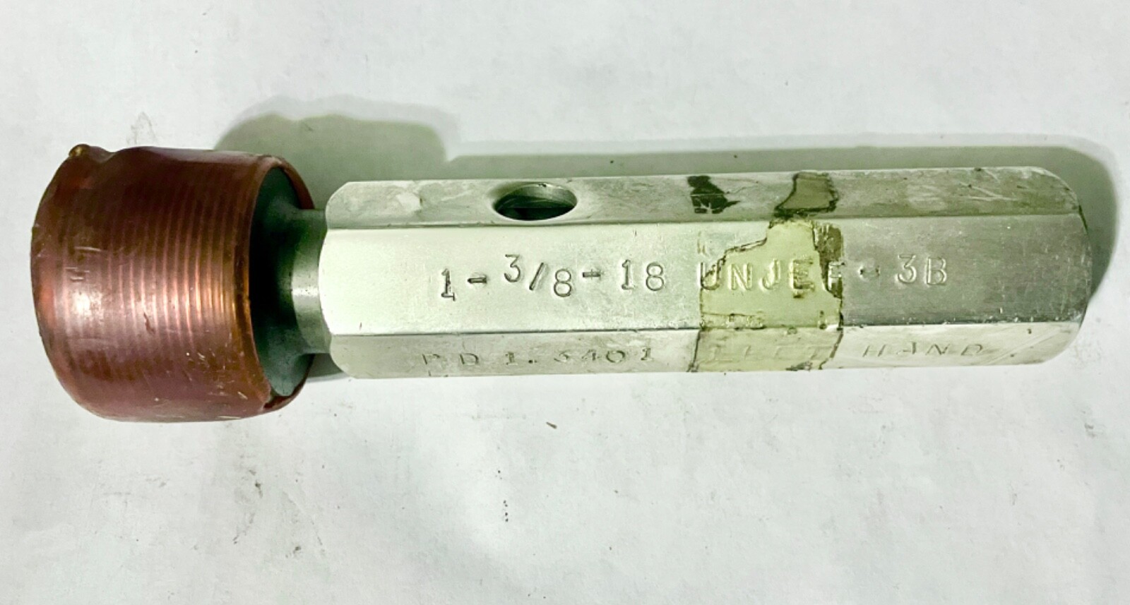 1-3/8 18 UNJEF 3B PRE-PLATE LEFT HAND THREAD PLUG GAGE 1.375 GO ONLY - 1.3401