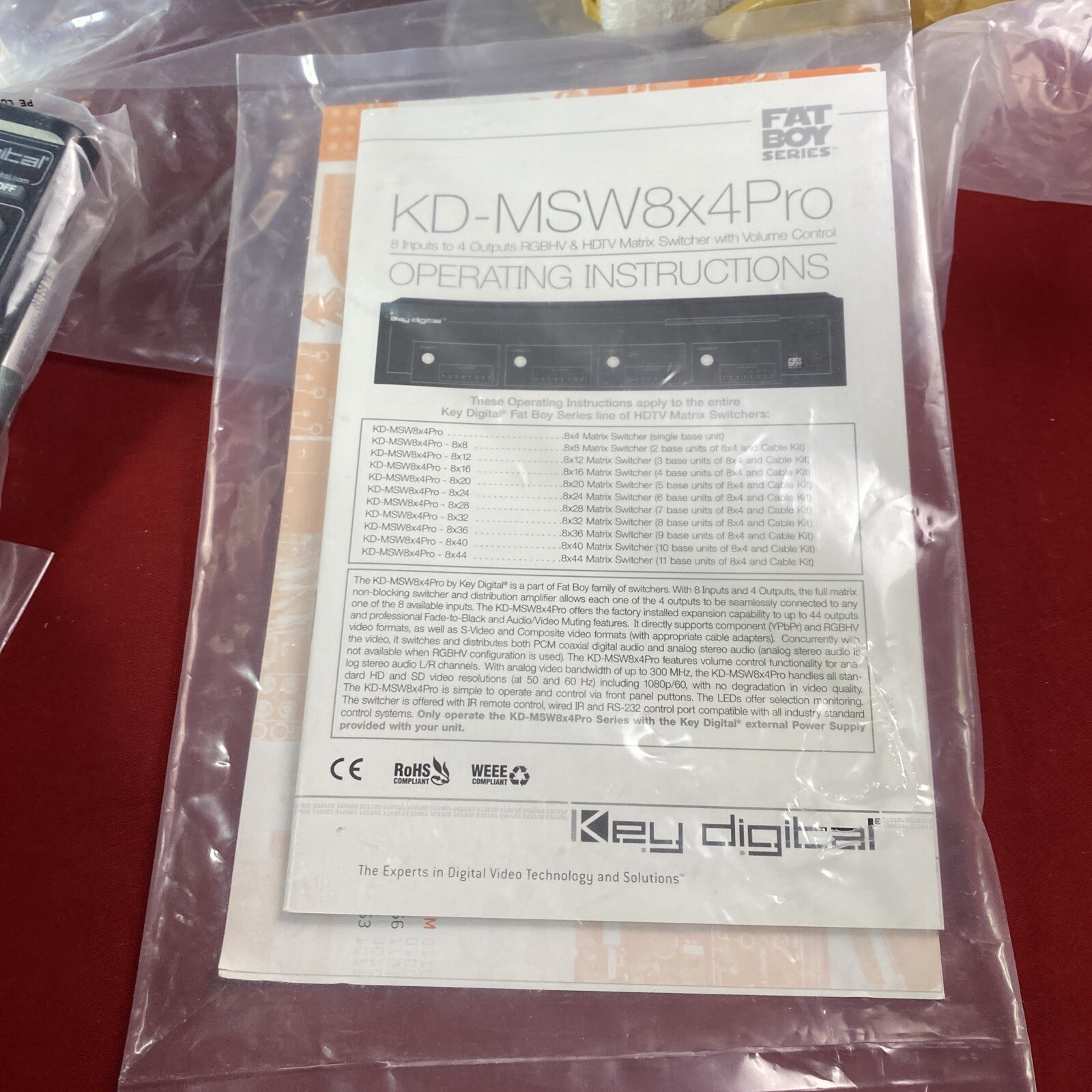 Key Digital (KD-MSW8x4PRO-8) Matrix Switchers Special Modified To 8x8 - Read!!!
