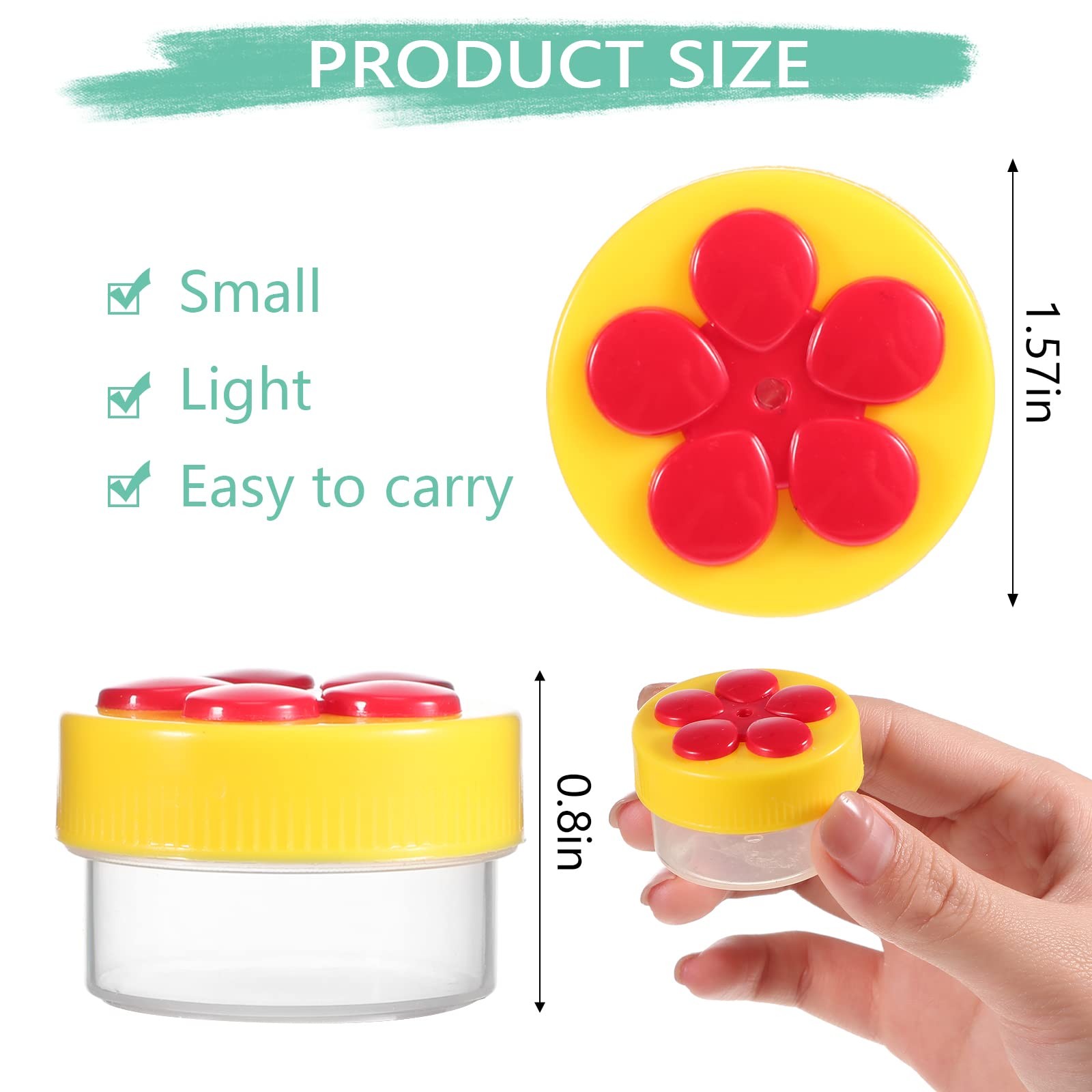 Hand Hummingbird Feeder 4 Pieces Window Flower Yellow,Red