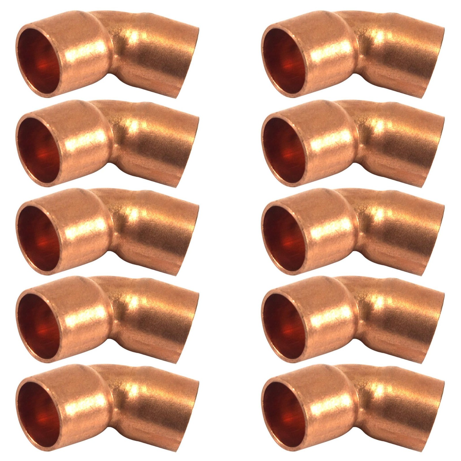 Appli Parts AP-C03845B10 3/8 45 Degree Elbow Short Turn Copper pipe fittings CxC
