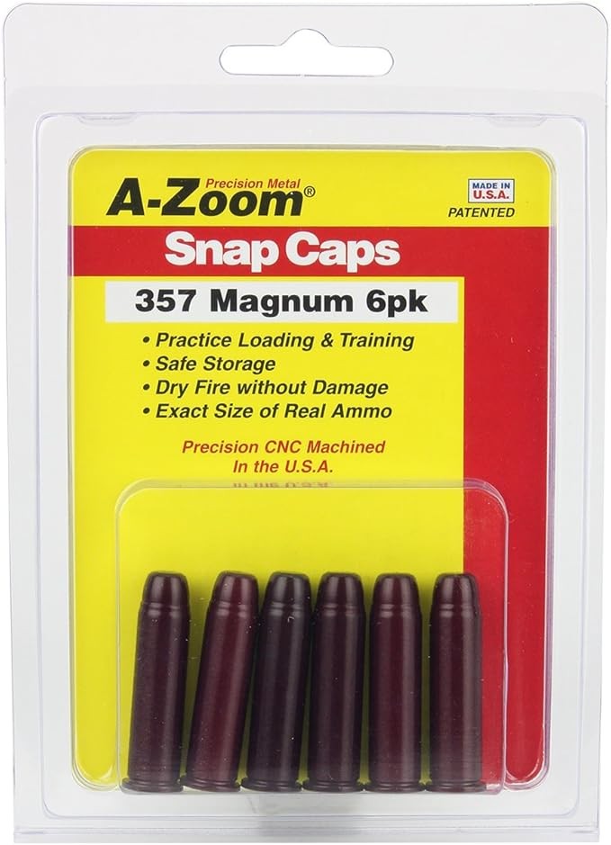 A-Zoom .357 Magnum Precision Metal Safety Snap Caps 6 Pack - 16119