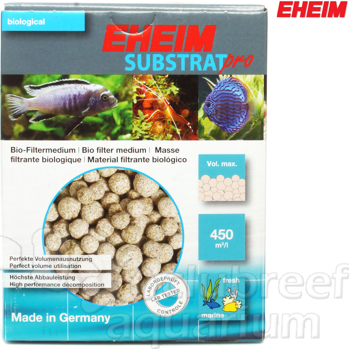 Ehfi-Substrat Pro Biological Round Glass Canister Bio Filter Media Eheim 2L