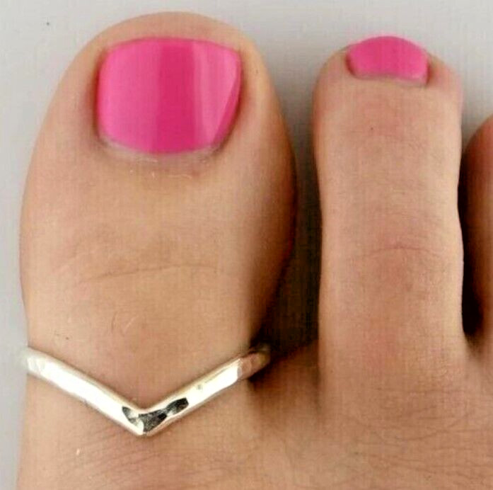 Adjustable Valentine's Gift Women's Solid Metal Charm Thumb Big Toe Ring 925 SS