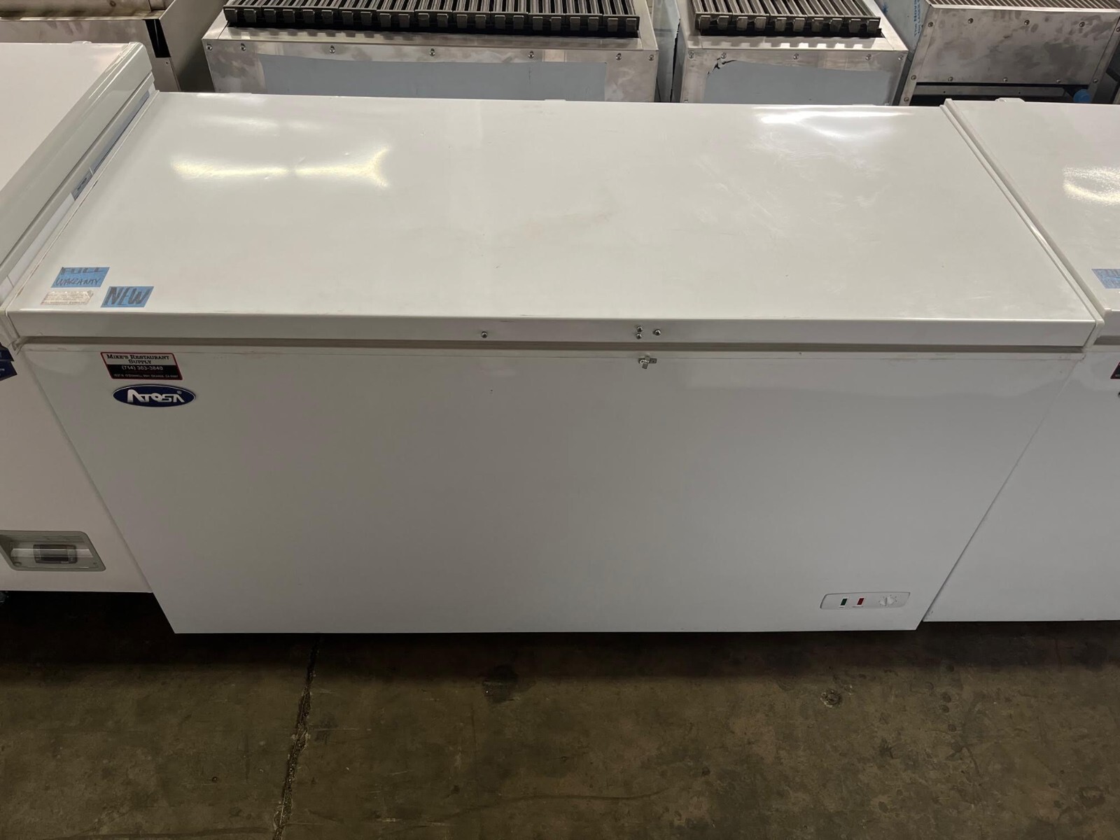 60" Chest Freezer Flip Top 15.9 Cu. Ft. NSF Atosa MWF9016GR Unused #6053-OB