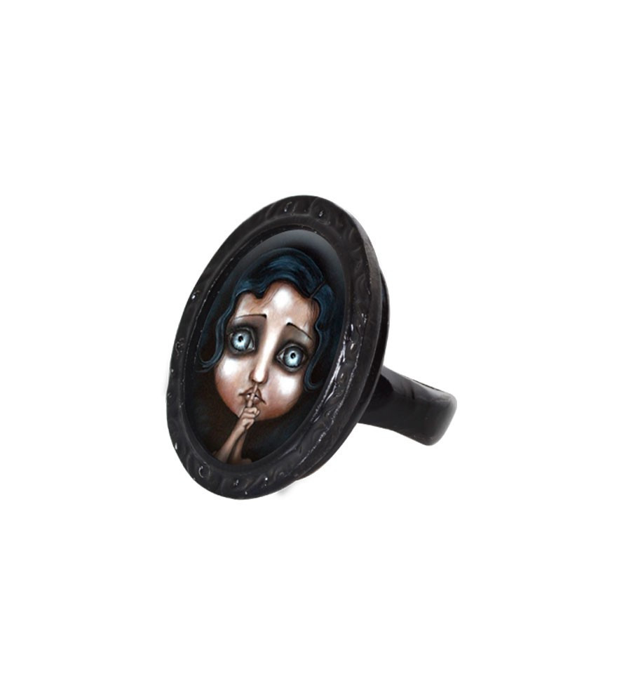Classic Hardware ANGELINA WRONA Victorian Ring HUSH New! Nice! GOTH GIRL ART!