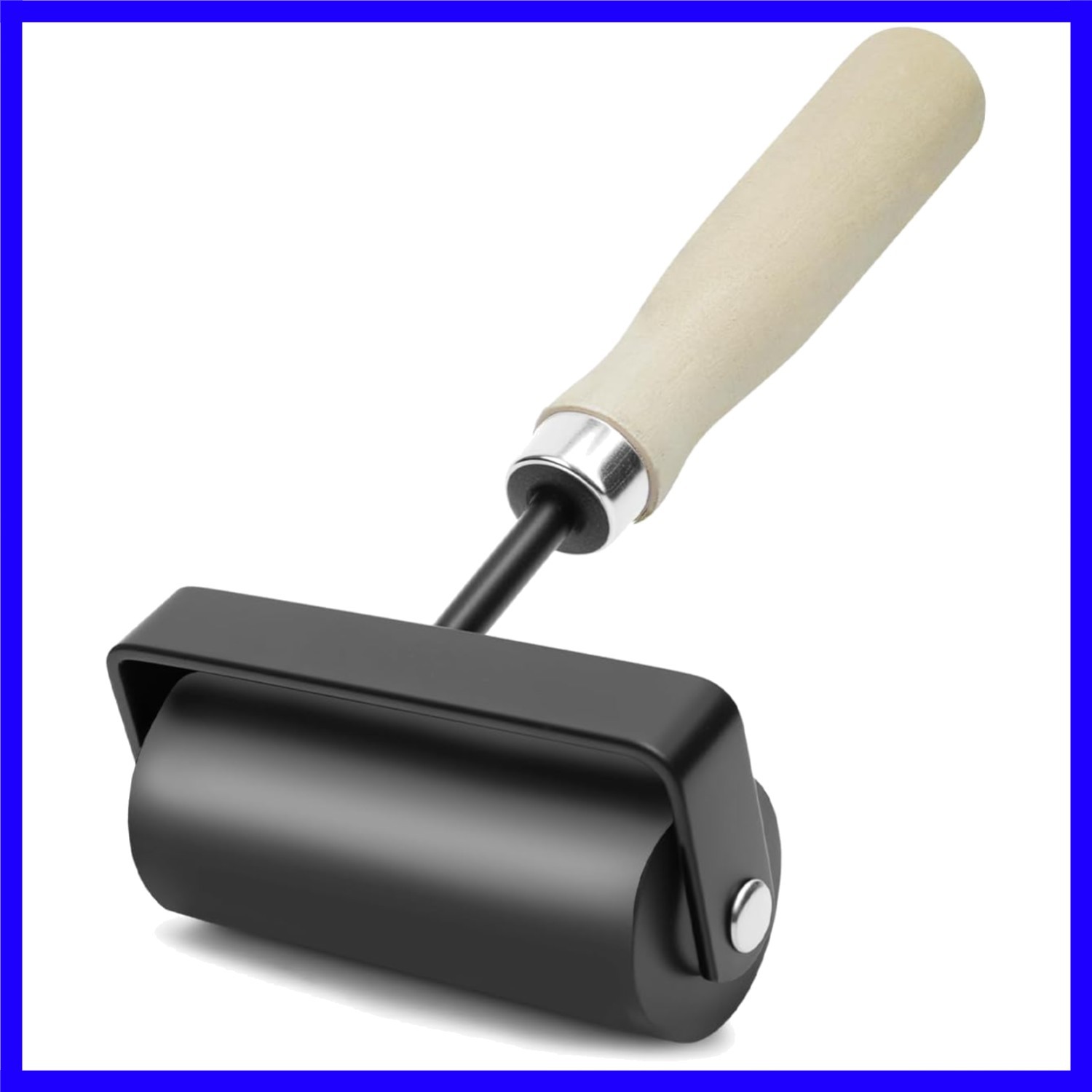 3in Wooden Brayer Roller for Printmaking, Durable for Gluing & Crafts | Woode...