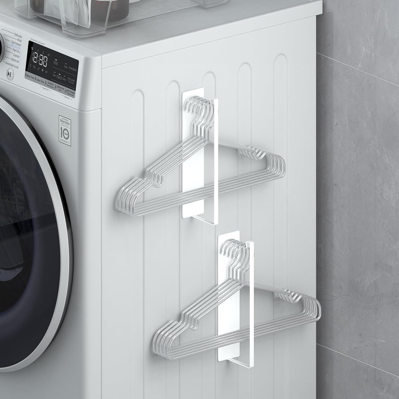 Magnetic Hanger Holder for Laundry Room, 2Pack Clothes Hangers Organizer for ...