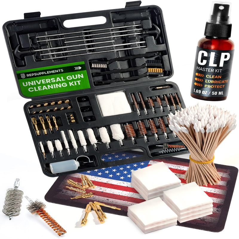 Repsupplements Universal Gun Cleaning Kit For All Guns - Portable Gun Cleaning