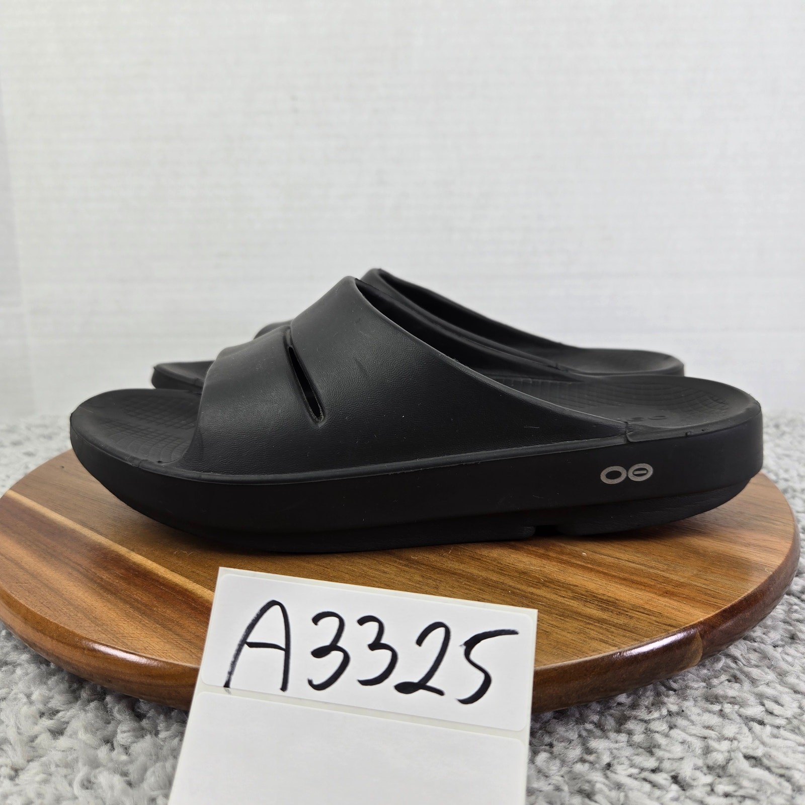 Oofos Womens 10 Ooahh Black Recovery Comfort Casual Daily Lifestyle Slide Sandal