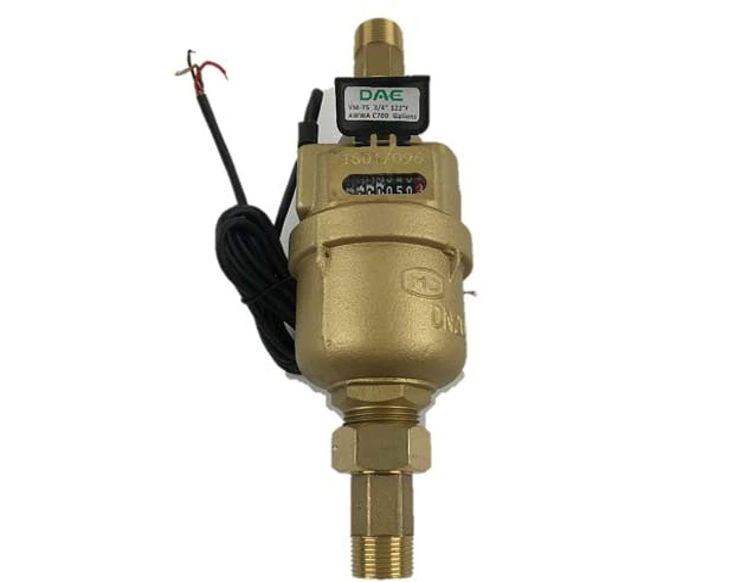DAE VM-75P 3/4” Positive Displacement Water Meter, Pulse Output, Gallon+Coupling
