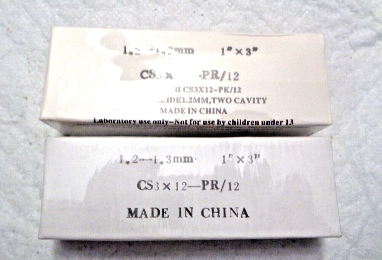 144 pcs. Double Cavity Dual Cavity Two Cavity Depression Blank Microscope Slides