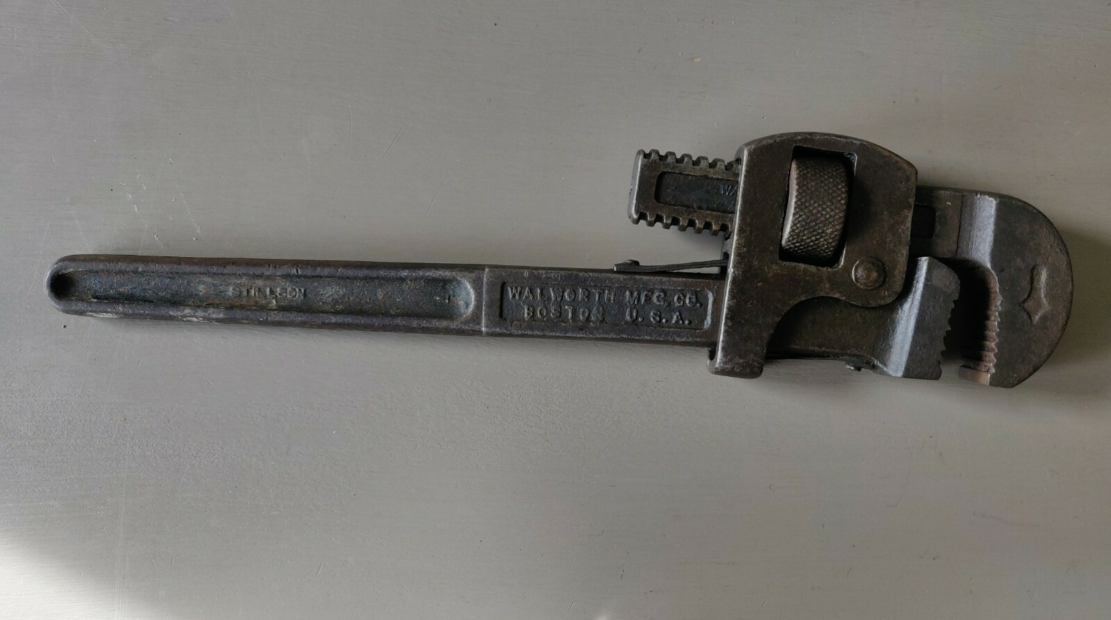 Vintage Genuine  STILLSON  Inch Pipe Wrench #14 - Made in USA Walworth Mfg. Co.