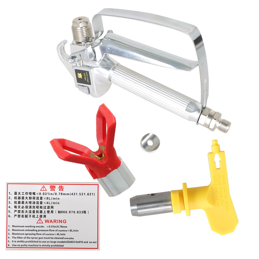 3600 PSI Spray Gun with 517 Tip & Guard Airless Paint For Sprayer US