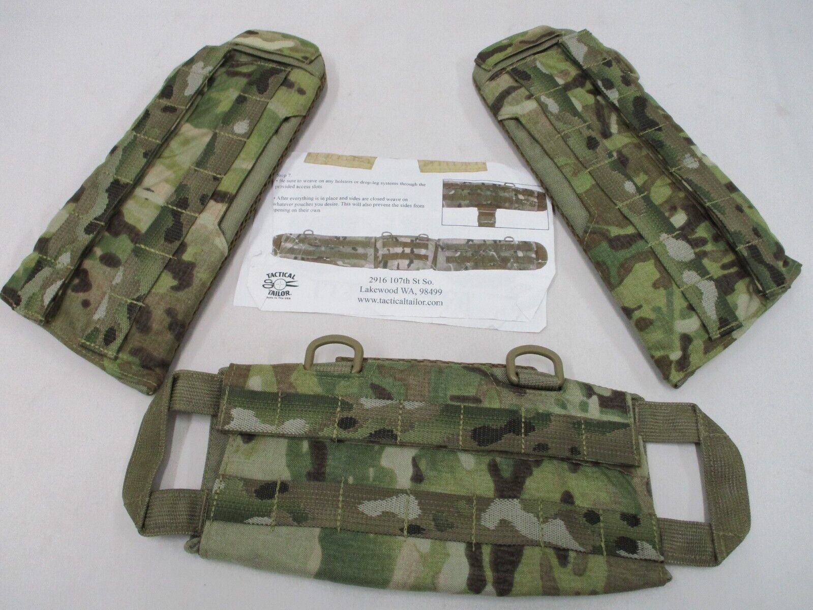 TACTICAL TAILOR MULTICAM OCP BATTLE BELT MOLLE PADDED WAR BELT SMALL/MEDIUM
