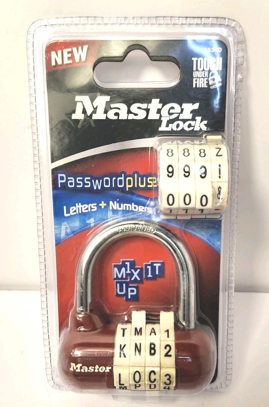 Master Lock Password Plus 2006 Letters And Numbers 1534D- RED