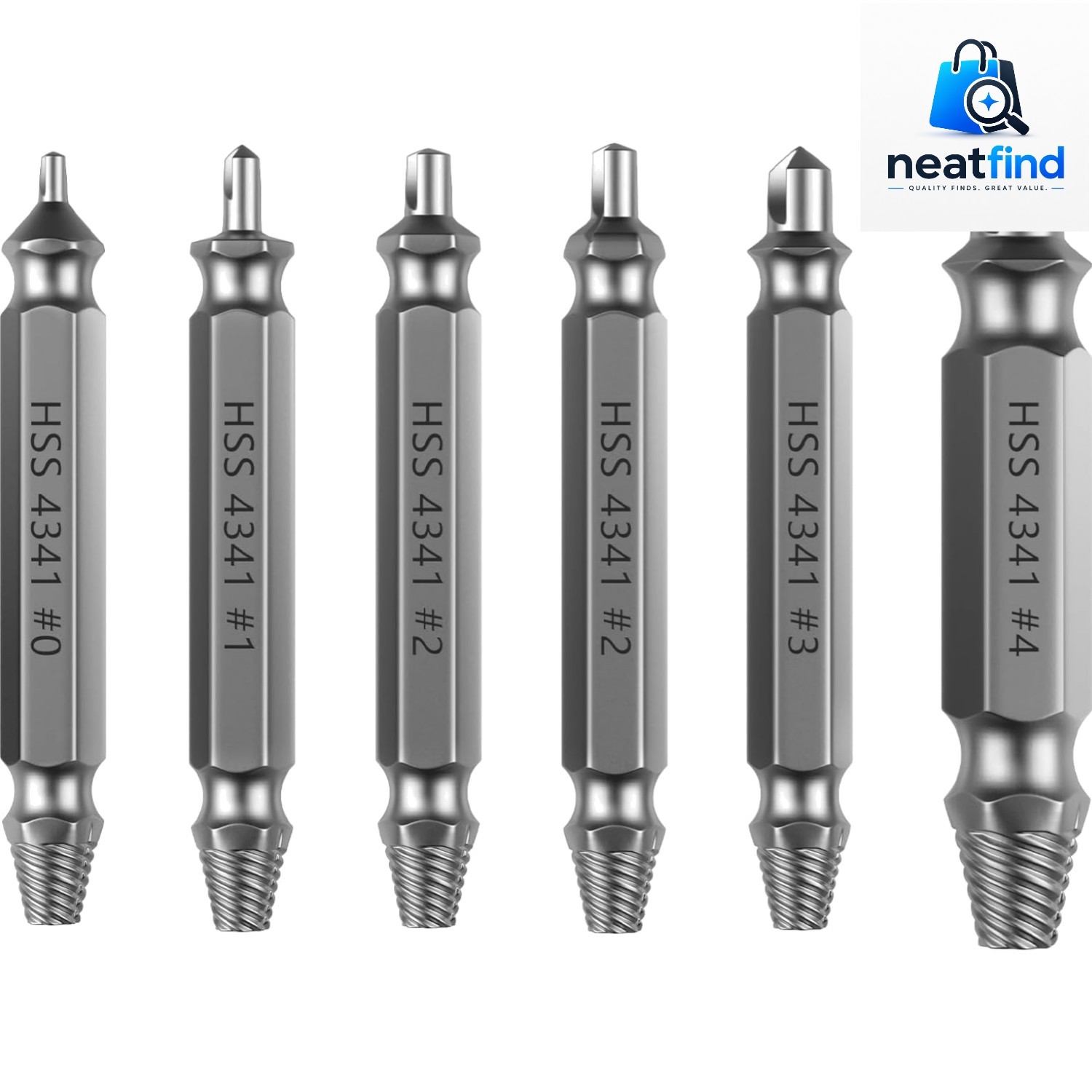 Damaged , 6 PCS Stripped Screw Extractor Kit | All-purpose HSS Broken Screw R...