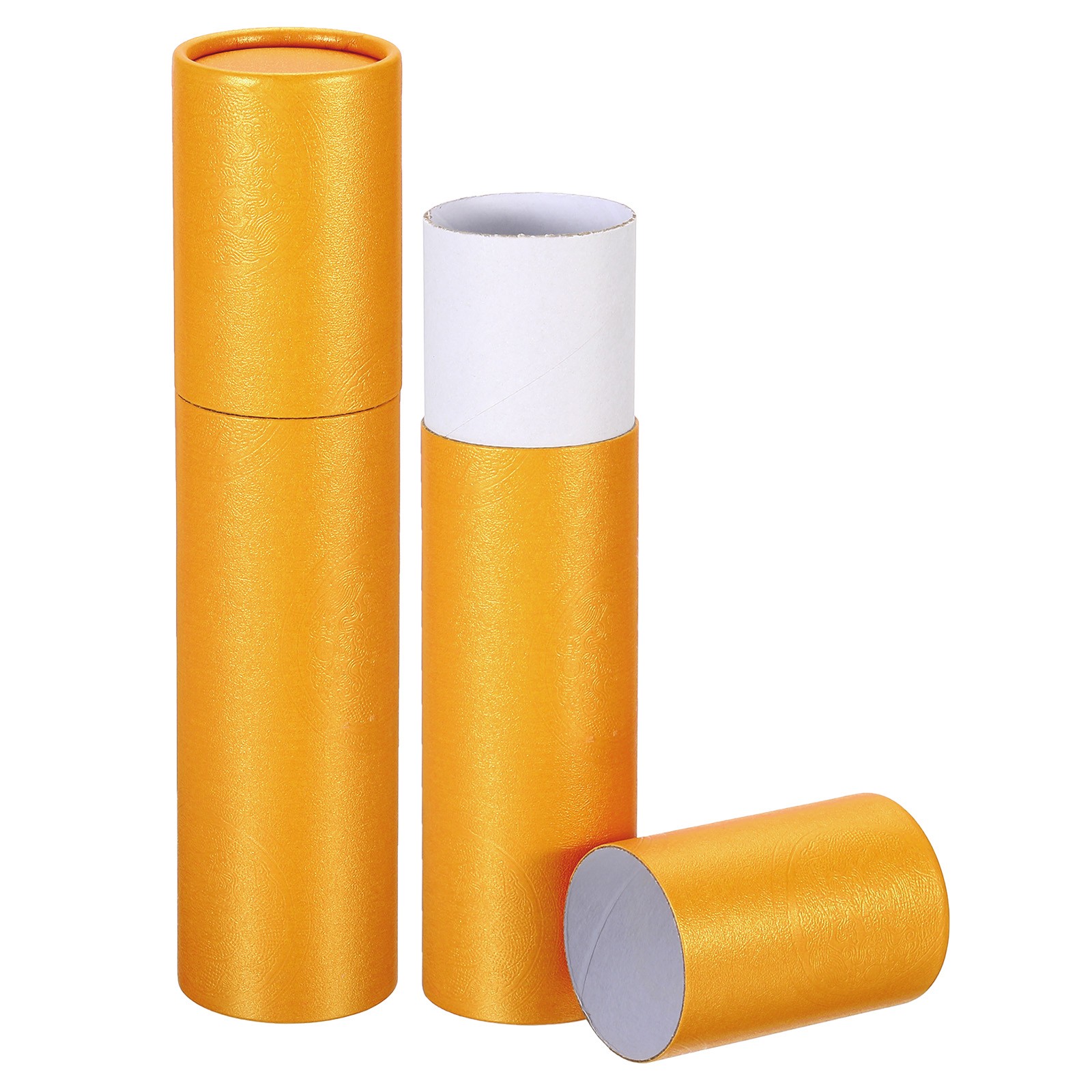 2"x9" Poster Tube, Photo Storage Tube Painting Tubes Mailing Tubes, Yellow 2pcs