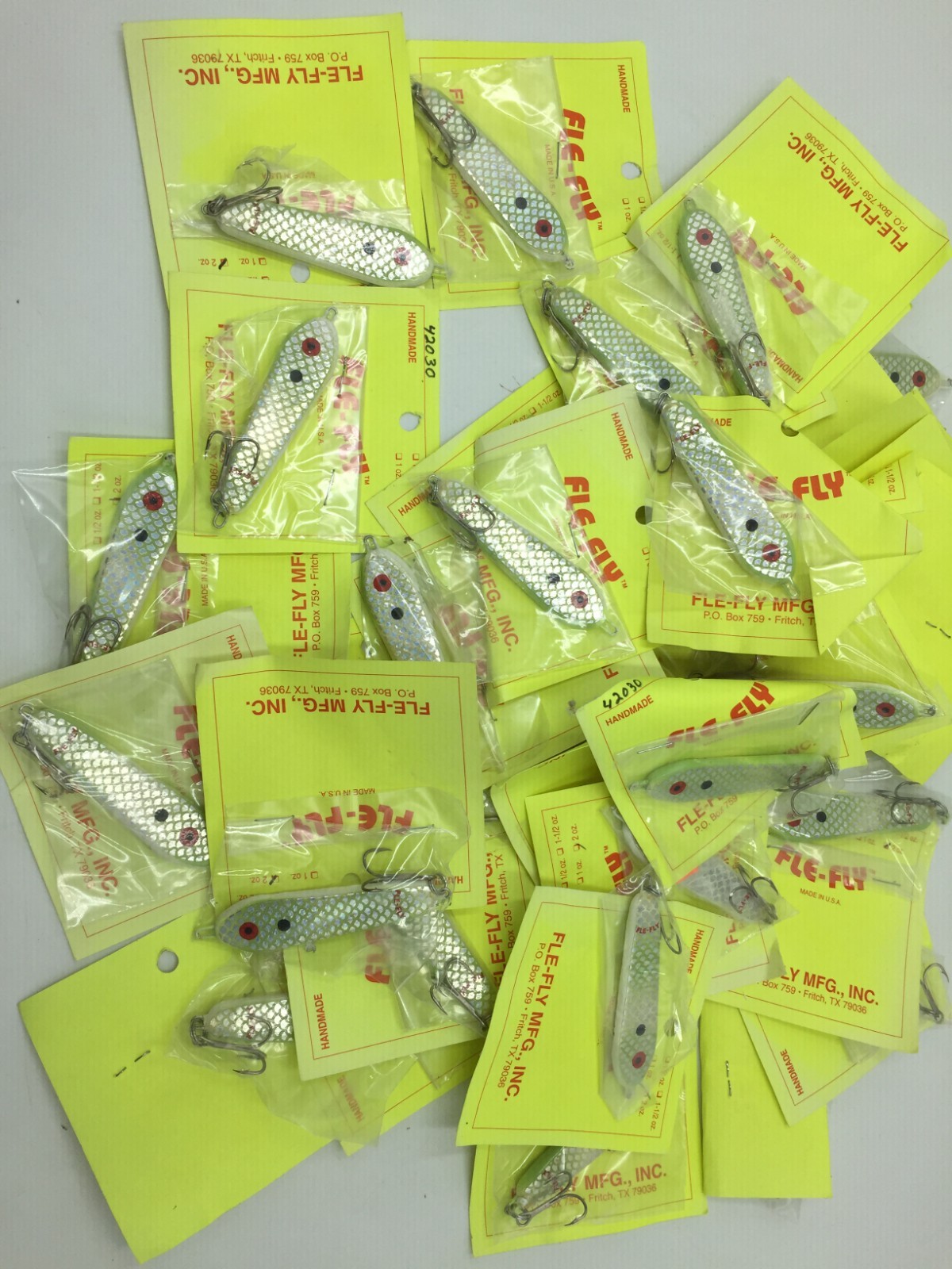 FLE-FLY Metal Spoon Weighted,Lot Of 15 Fishing Lures,2 oz,Different Colors