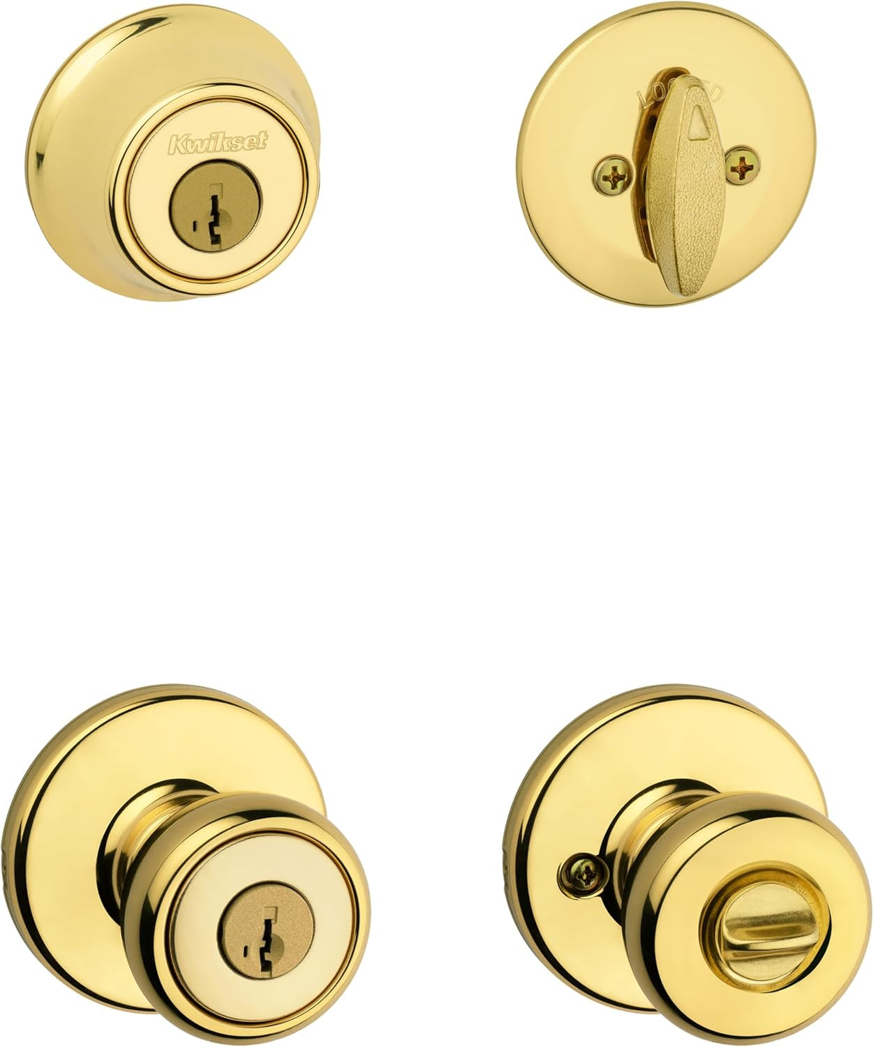 Tylo Front Door Lock Handle and Deadbolt Set, Entry Handleset Exterior with Inte
