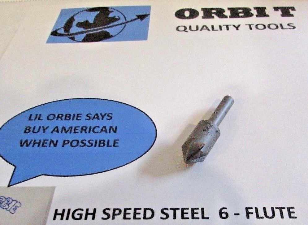 6-FLUTE 1/2" COUNTERSINK--U.S.A.--90 DEGREE