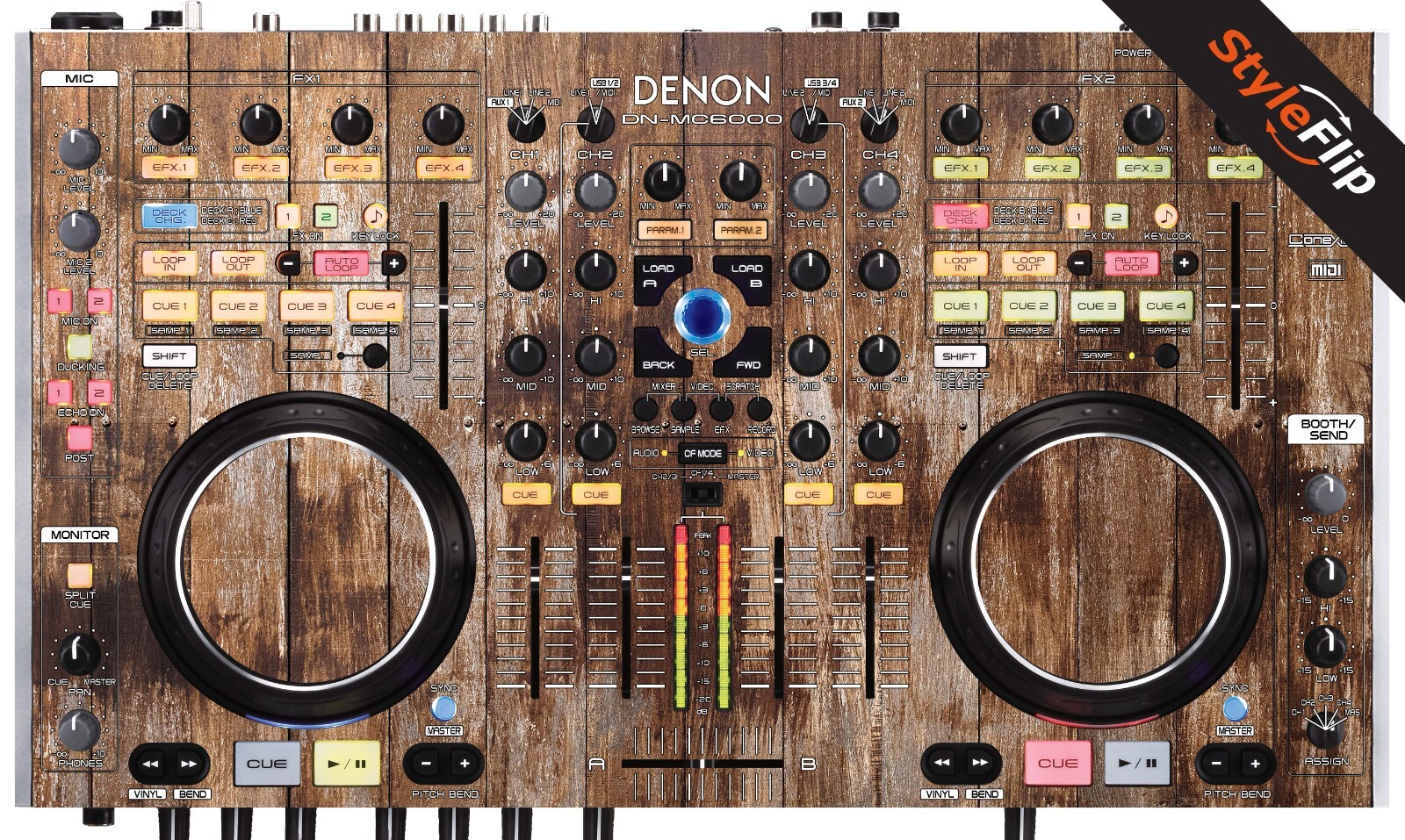 Denon DN -MC6000 Skins | Wood 1 | Protective Decal | StyleFlip Skins