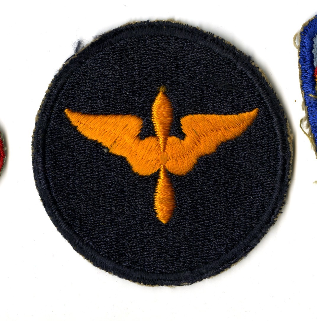 USAAF Aviation Cadet White Back Patch Black Variation WWII Vintage
