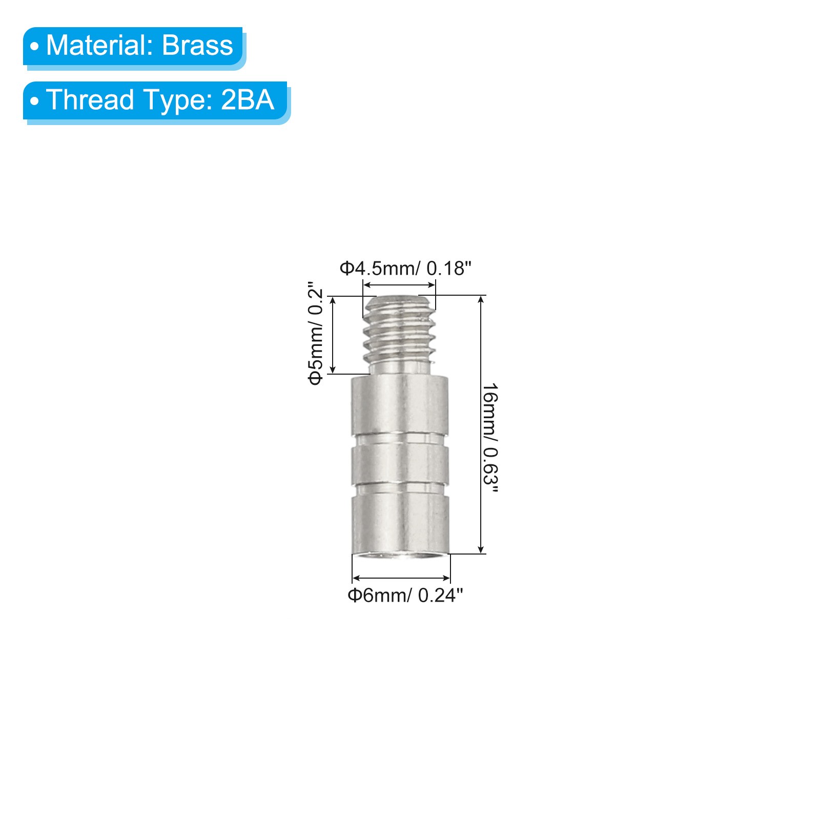9Pcs Dart Weights 2g Brass Add Accentuator 2BA Thread Silver Tone