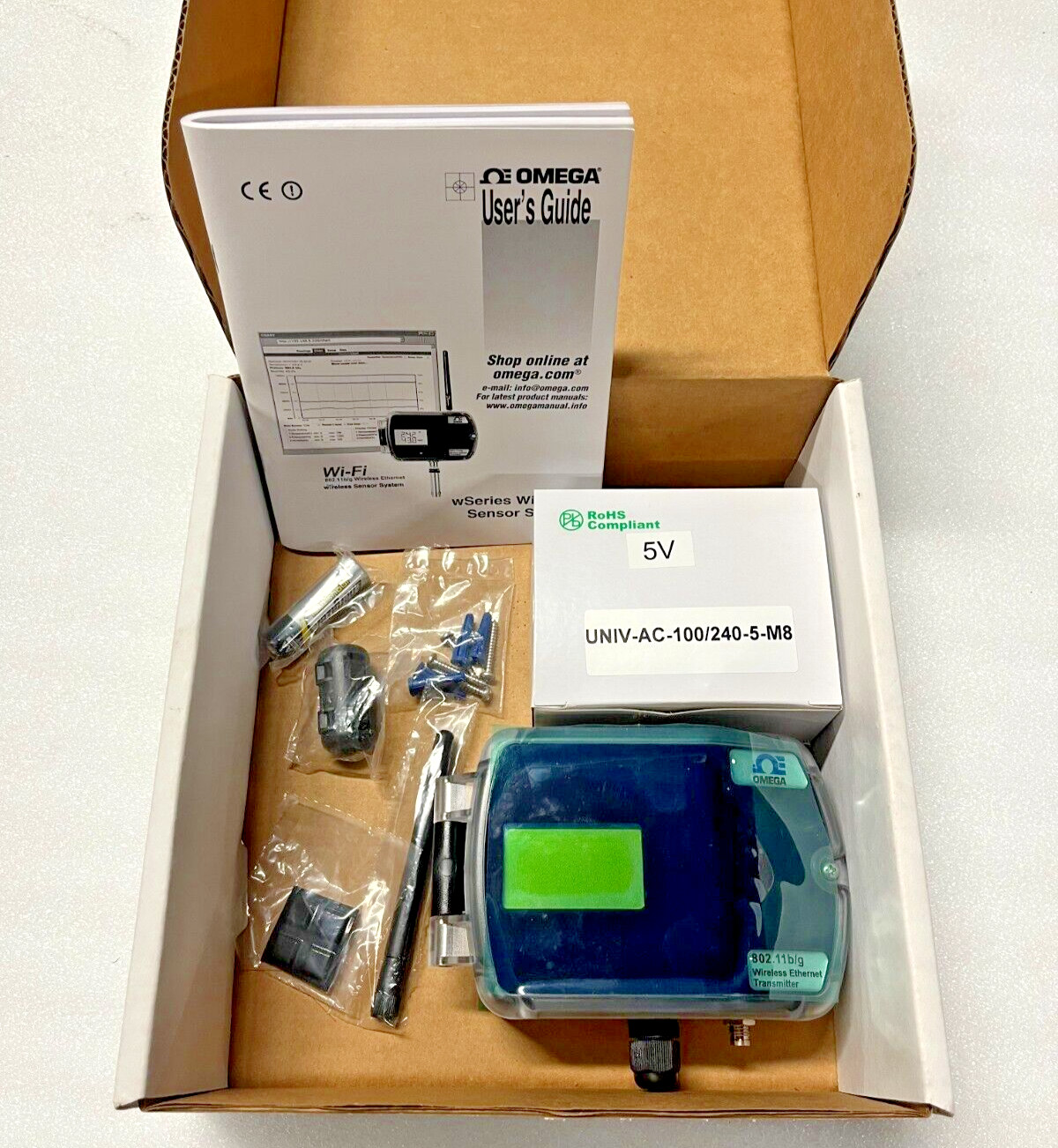 New NIB Omega WVI-LCD Wireless Ethernet Transmitter