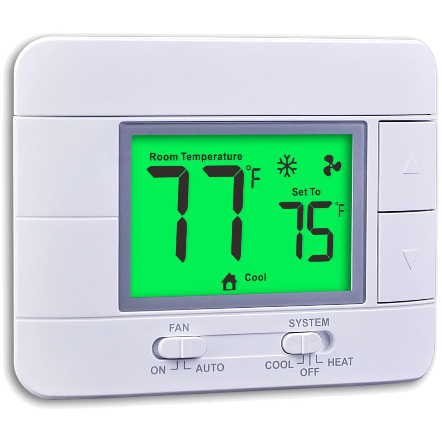 Precision Non-Programmable Thermostat for 1 Heat/1 Cool Systems with LCD Display