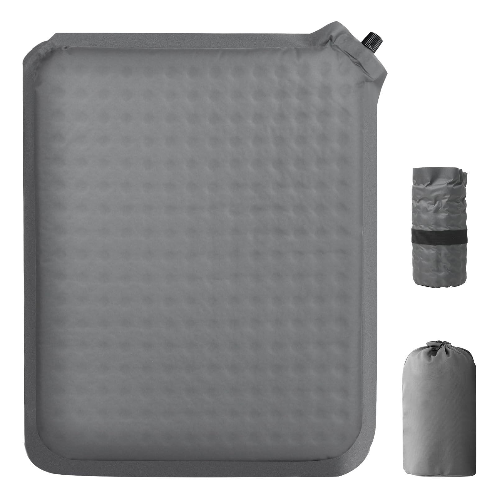 Tadpole Jump Portable Self-Inflating Stadium Seat Cushion, Memory Foam Sit Pa...