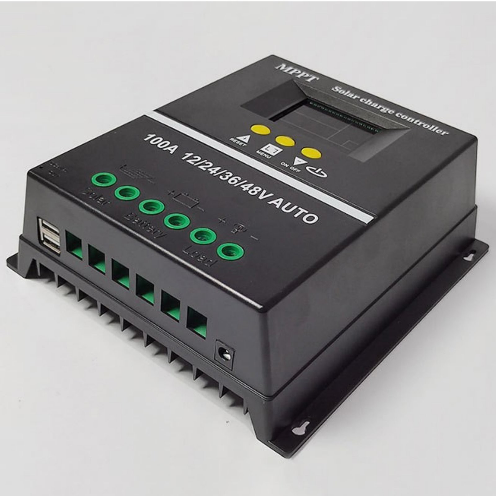 100A Dual USB MPPT Solar Charge Controller Inverter 12V 24V 36V 48V PV Regulator