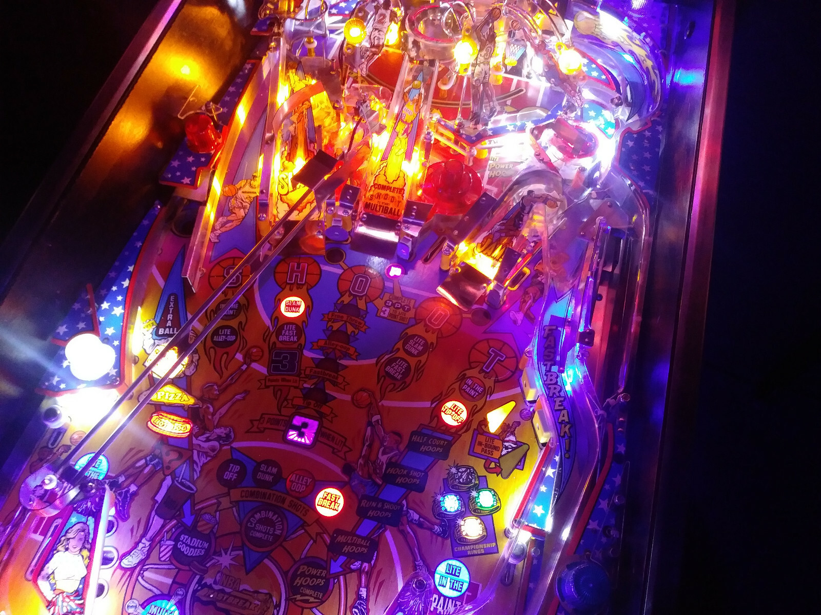 NBA FASTBREAK Complete LED Lighting Kit custom SUPER BRIGHT PINBALL LED KIT