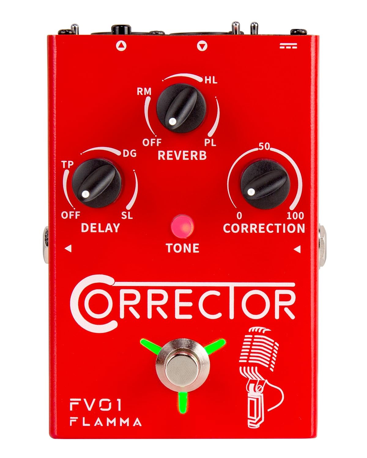 FV01 Vocal Effects Processor Pitch Correction Voice Pedal Vocal Stompbox Micr...