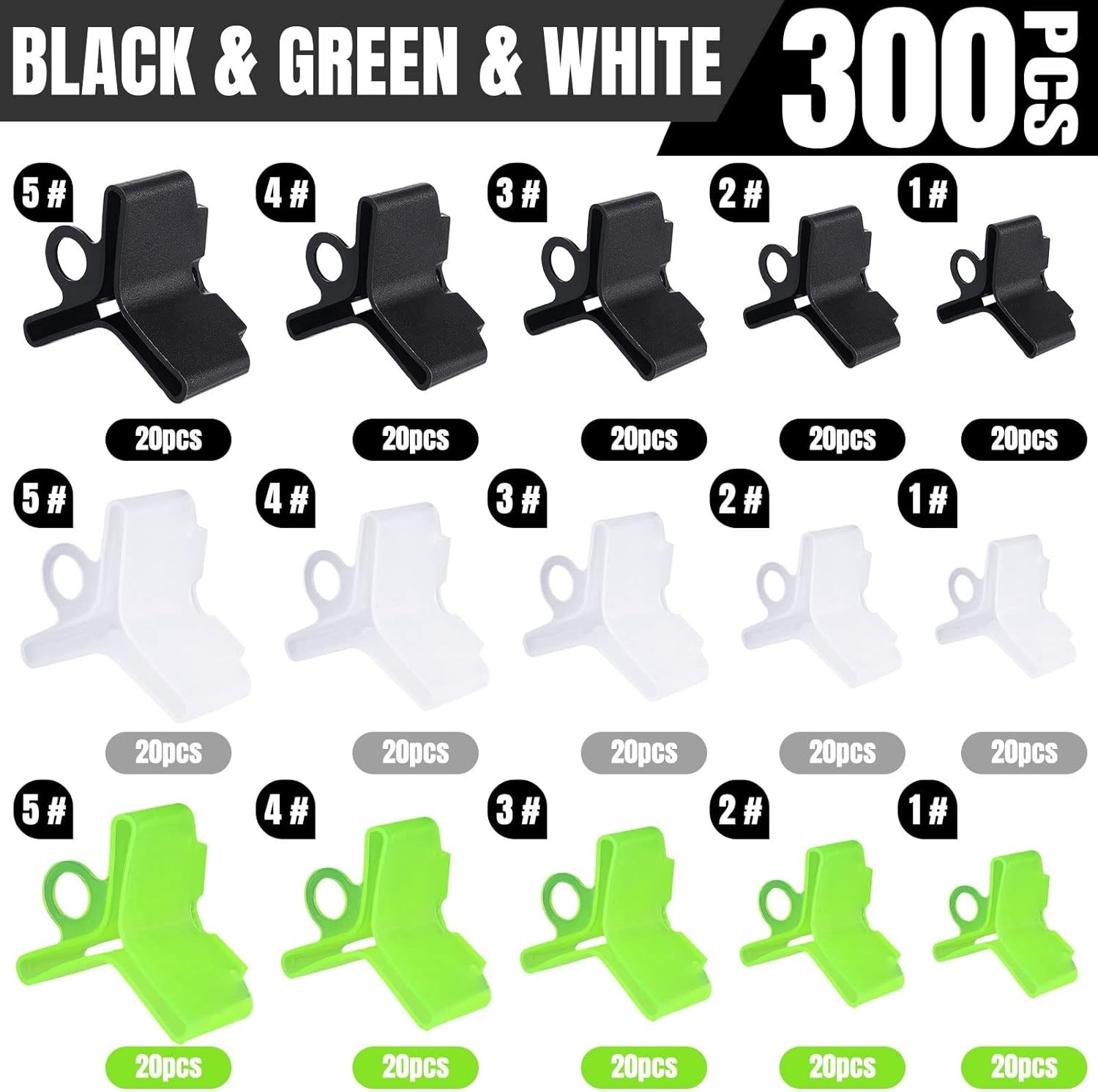 300 Pcs Treble Hook Covers Assorted Sizes Fishing Hook Protector Bonnets Guard S