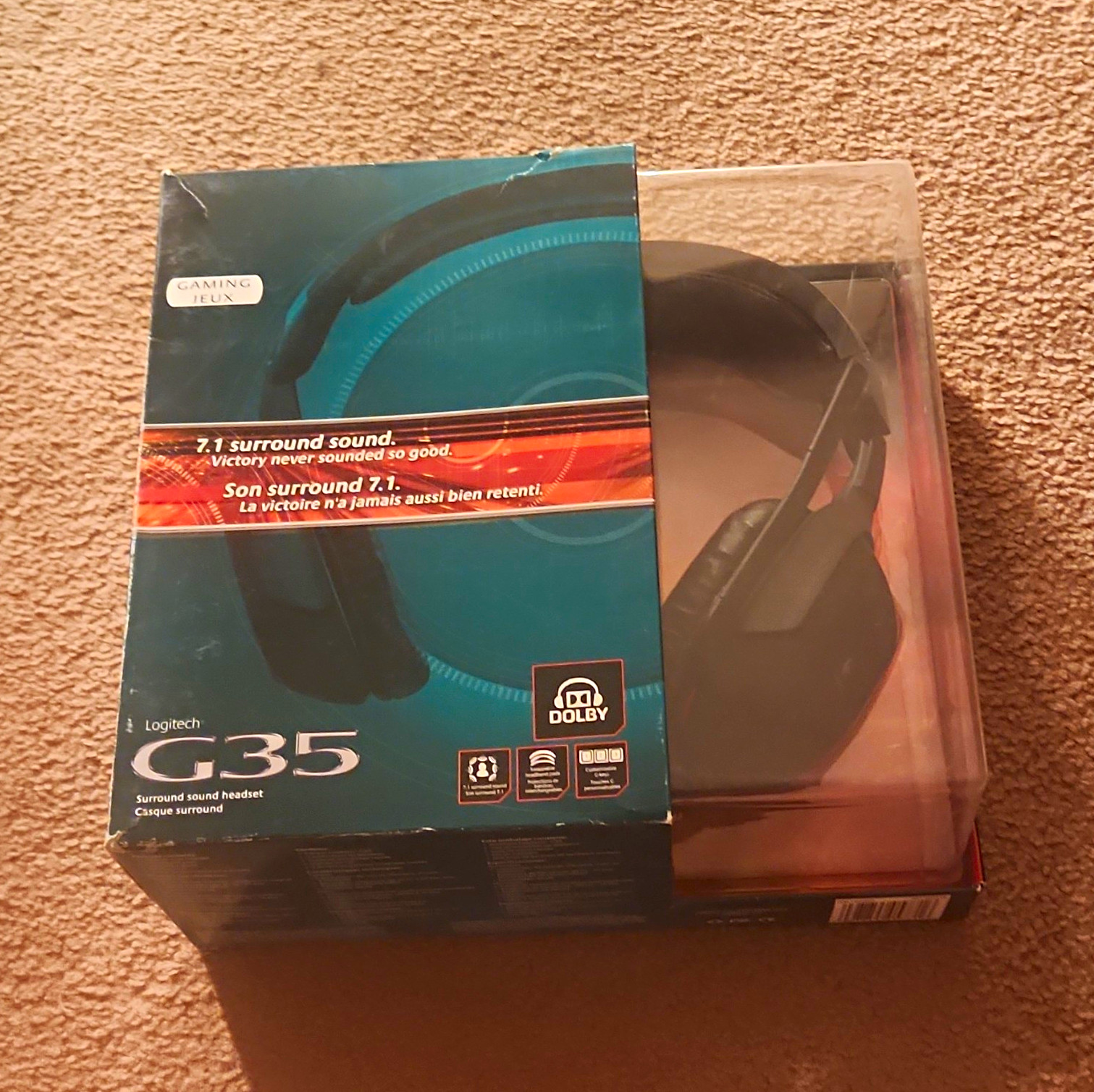 Logitech G35 7.1 Surround Sound USB Over-Ear Gaming Headset Black 981-000116