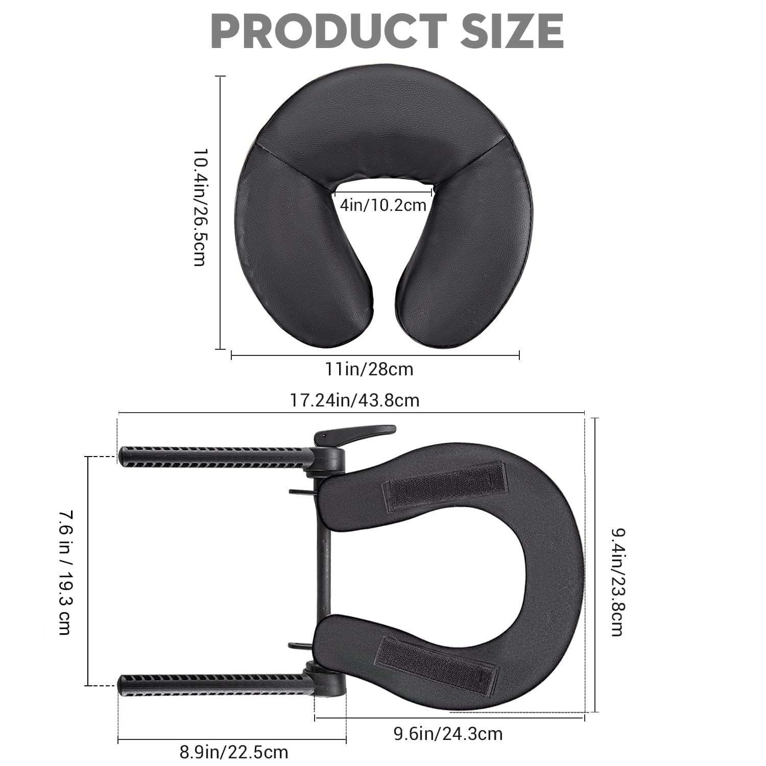 Adjustable Massage Table Face Cradle & Cushion, Spa Bed Headrest Pillow Support,